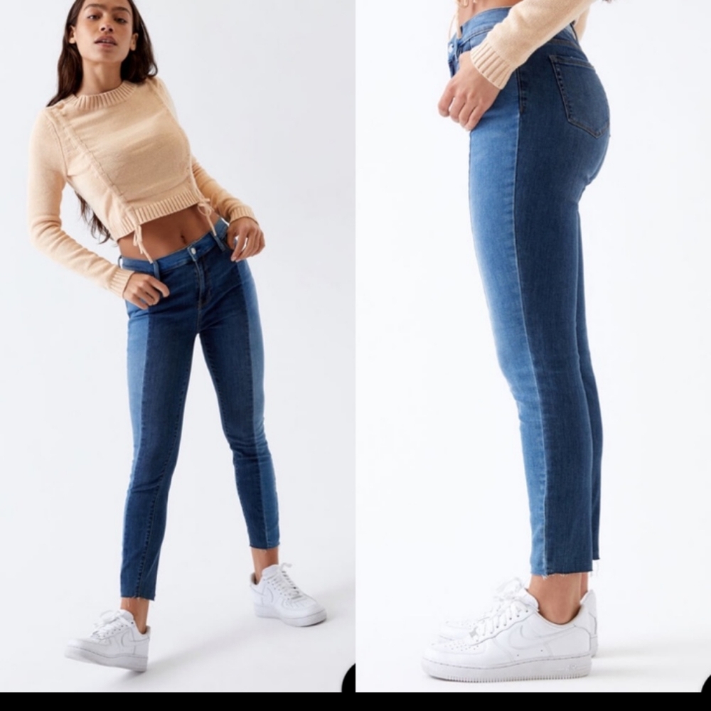 PacSun two toned high rise jegging
